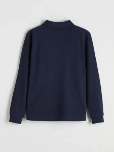 LC Waikiki Navy Blue LCW KidsPolo Collar Boys' T-Shirt - Image 3
