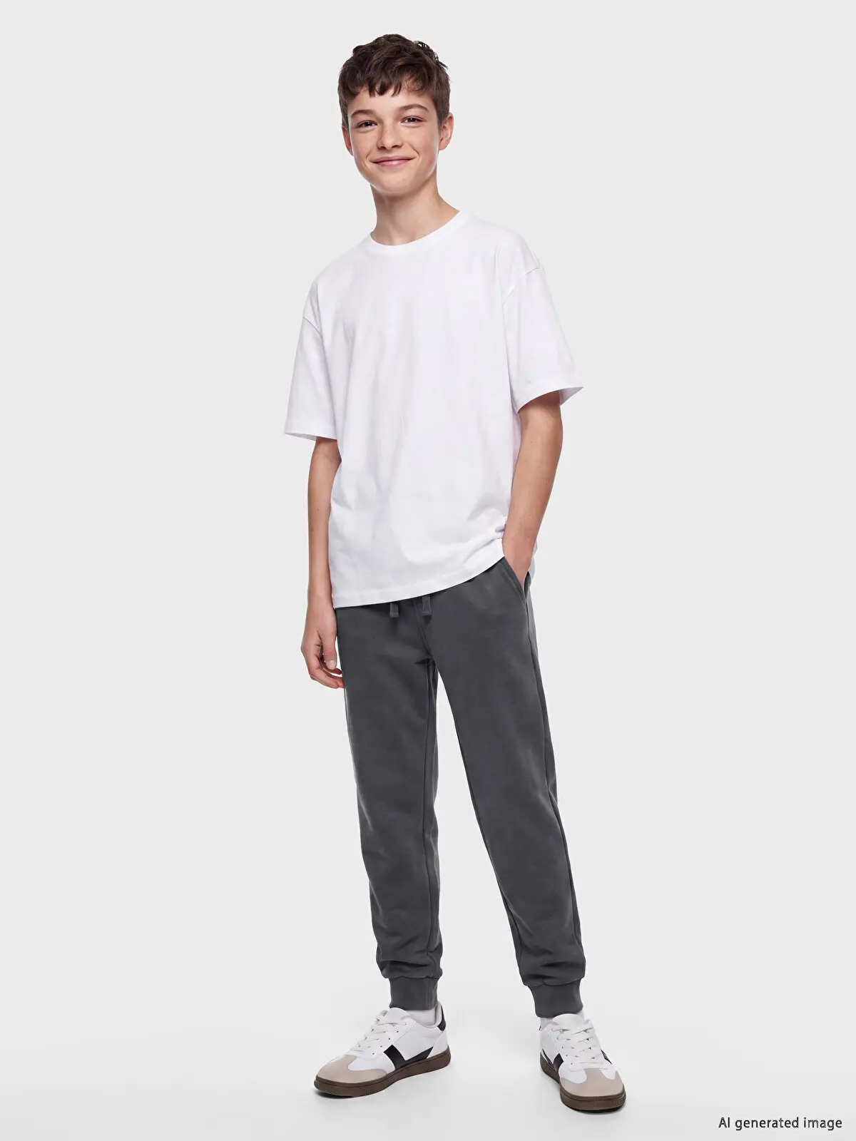 W60094Z4-R34_1 LC Waikiki Anthracite LCW KidsErkek Kids Jogger Sweatpants - Image 1