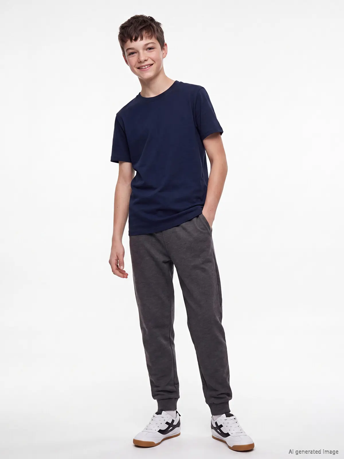 W60098Z4-DW2_1 LC Waikiki Anthracite LCW KidsErkek Kids Jogger Sweatpants - Image 1