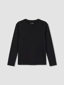 LC Waikiki Black LCW KidsBisiklet Collar Basic Girls' T-Shirt - Image 2