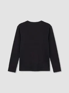 LC Waikiki Black LCW KidsBisiklet Collar Basic Girls' T-Shirt - Image 4