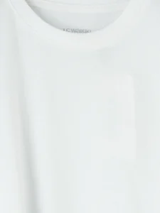 LC Waikiki White LCW KidsBisiklet Collar Girls' T-Shirt - Image 5