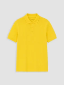 LC Waikiki Yellow LCW KidsPolo Collar Girls' Pique T-Shirt - Image 3