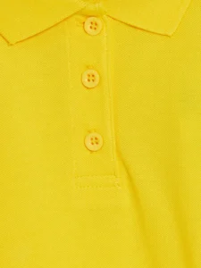 LC Waikiki Yellow LCW KidsPolo Collar Girls' Pique T-Shirt - Image 4