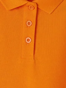 LC Waikiki Orange LCW KidsPolo Collar Girls' Pique T-Shirt - Image 3