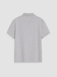 LC Waikiki Gray LCW KidsPolo Collar Girls' Pique T-Shirt - Image 3