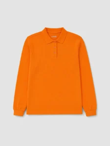 LC Waikiki Orange LCW KidsPolo Collar Girls' Pique T-Shirt - Image 2