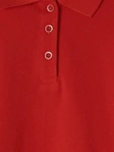 LC Waikiki Red LCW KidsPolo Collar Girls' Pique T-Shirt - Image 4
