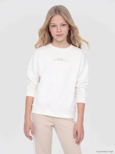 LC Waikiki Ecru LCW KidsPrinted Girls' Soft Touch Set