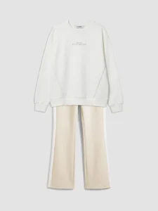 LC Waikiki Ecru LCW KidsPrinted Girls' Soft Touch Set - Image 3