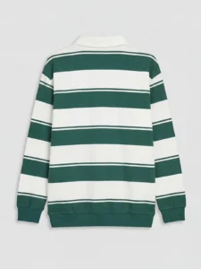 LC Waikiki Green LCW KidsStriped Long Sleeve Boys' T-Shirt - Image 3