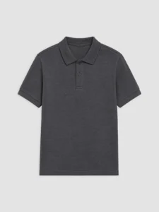 LC Waikiki Gray LCW KidsPolo Collar Boys' T-Shirt - Image 2