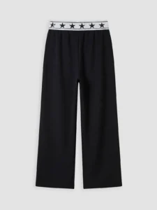 LC Waikiki Black LCW KidsBeli Elastic Wide Leg Girls' Sweatpants - Image 3
