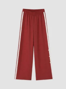 LC Waikiki Burgundy LCW KidsWide Both Girls' Soft Touch Sweatpants - Image 3