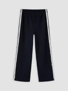LC Waikiki Navy Blue LCW KidsWide Both Girls' Soft Touch Sweatpants - Image 3