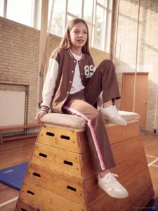 LC Waikiki Brown LCW KidsGirls Kids Wide Leg Sweatpants