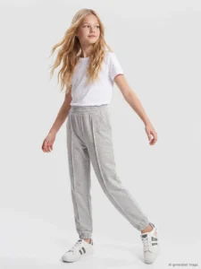 LC Waikiki Black LCW KidsGirl Kids Jogger Sweatpants 2 Sets - Image 3