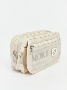 LC Waikiki Ecru LCW ACCESSORIESDouble Zippered Pen Holder - Image 2