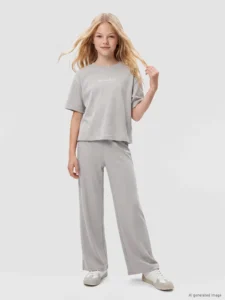 LC Waikiki Gray LCW KidsPrinted Girls' Soft Touch Set - Image 2