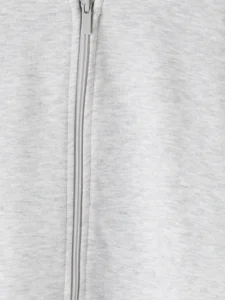 LC Waikiki Gray LCW KidsHooded Girls' Zippered Sweatshirt - Image 4