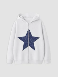 LC Waikiki Gray LCW KidsGirl Kids Zippered Sweatshirt - Image 3