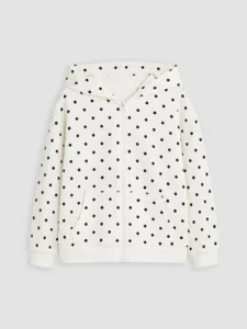 LC Waikiki Ecru LCW KidsPuantiyeli Girls' Zippered Sweatshirt - Image 3