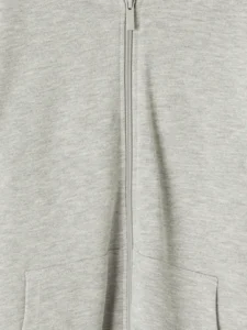 LC Waikiki Gray LCW KidsHooded Girls' Zippered Sweatshirt - Image 4