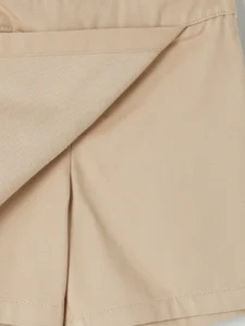 Beige LC WAIKIKIGirl Kids Gabardine Shorts Skirt - Image 4