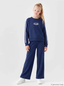 LC Waikiki Indigo LCW KidsNew York Printed Girls' Soft Touch Set - Image 2