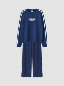 LC Waikiki Indigo LCW KidsNew York Printed Girls' Soft Touch Set - Image 3