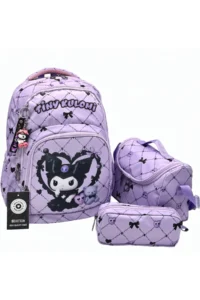 Bevitton Lilac Primary School Bag Set of 3 Girls Primary School Bag Character Patterned - Image 2