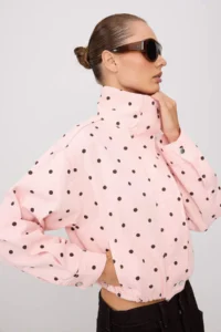 TRENDYOLMİLLA PINK Polka Dot Cotton Oversized Summer Thin Coat - Image 4