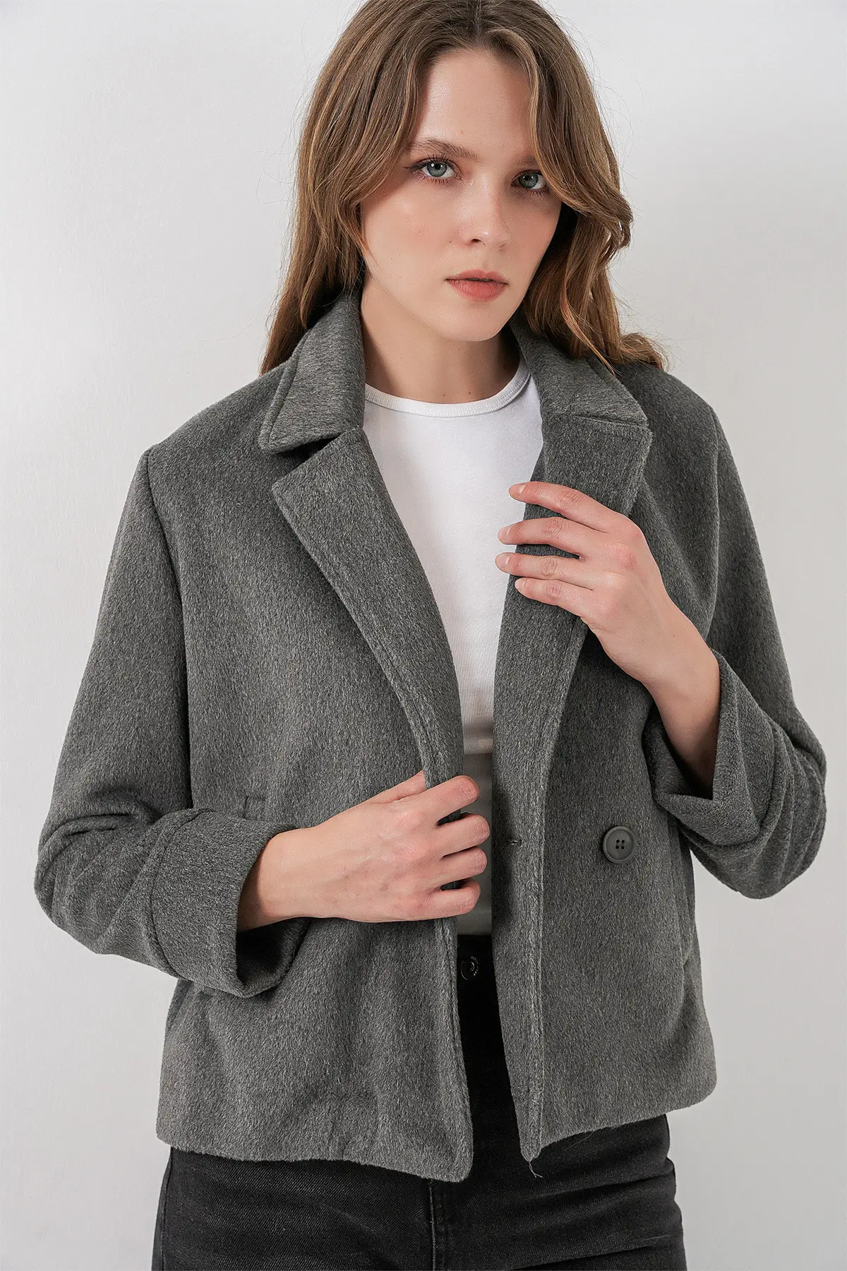 Bigdart Women Bowl Jacket 0725 - Gray
