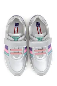 U.S. Polo Assn. Girls' Gray Sneakers -VR107 - Image 6