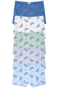 Onurel 5-Piece Boy's Colorful Patterned Lycra Cotton Boxers - Image 7