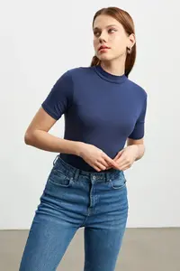 Bipantolon Women 3 Sets Paket WHITE Cream NAVY BLUE Short Sleeve Blouse - Image 4