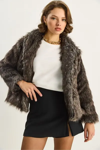 Bianco Lucci Women Premium Faux Fur Jacket