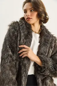 Bianco Lucci Women Premium Faux Fur Jacket - Image 6