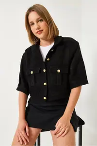 Bianco Lucci Women Short Sleeve Jacket MBMS022 - Image 6