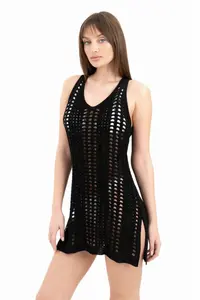 Wearified Pareo Knitwear Beach Dress Beach Dress Bikini Top Cover Up Openwork Dress Night Dress - Image 4