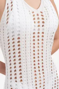 Wearified Pareo Knitwear Beach Dress Beach Dress Bikini Top Cover Up Openwork Dress Night Dress - Image 4