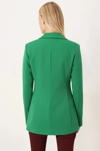 armonika Women Green Tek buttoned Jacket - Image 3