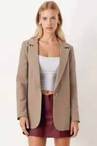 armonika Women Light Mink Tek buttoned Jacket - Image 2