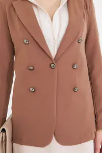 armonika Women Mink buttoned Jacket - Image 4