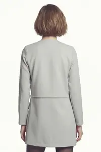 armonika Women Gray Beli stitched LONG Jacket - Image 4