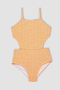 DeFacto Checkered Swimsuit Girls'