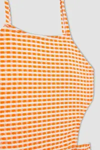 DeFacto Checkered Swimsuit Girls' - Image 2