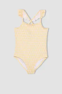 DeFacto Girls' flower patterned Swimsuit