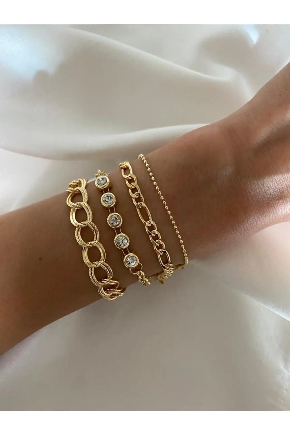 MagicStone WHITE Stone 4 Sets Kombin Bracelet