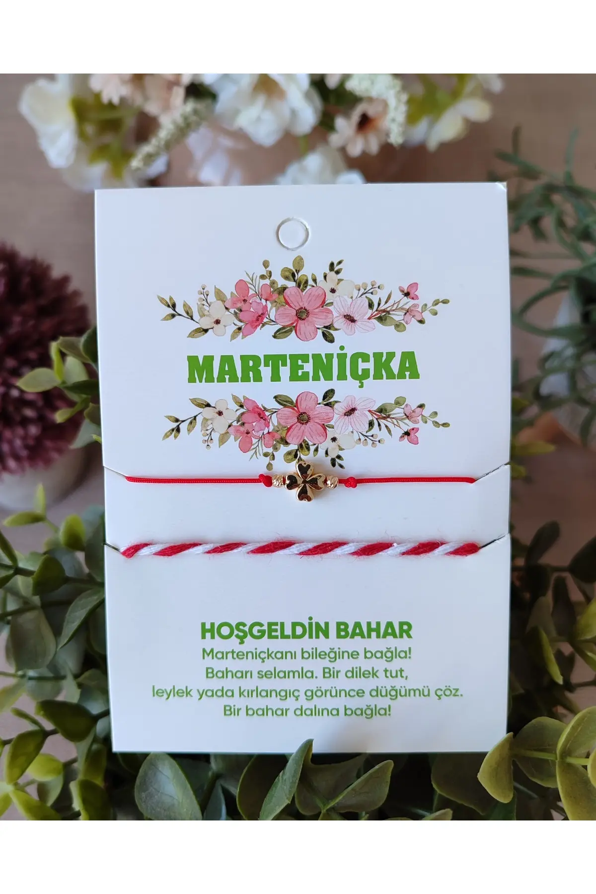 MagicStone Clover Detailed Marteniçka Luck and Wishes Bracelet